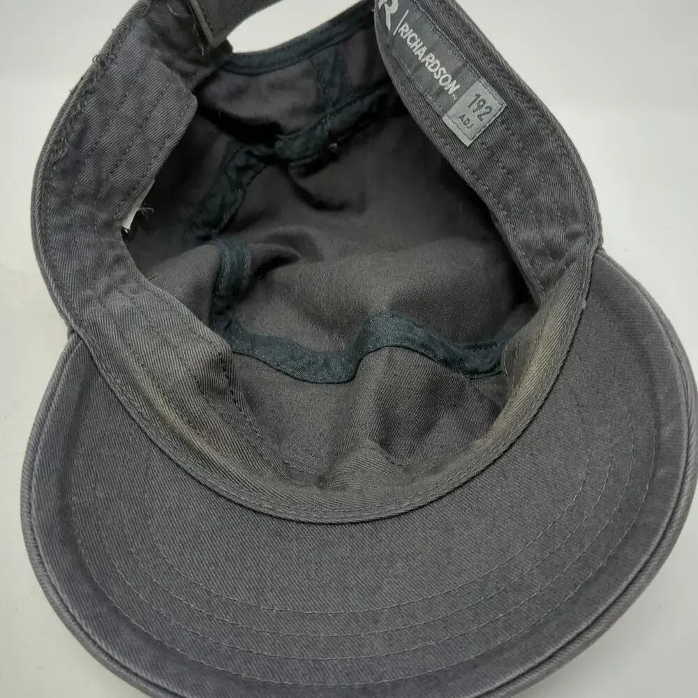Richardson Army Cap Gray One Size ELEVATION486 Strapback Cotton Adjustable Hat